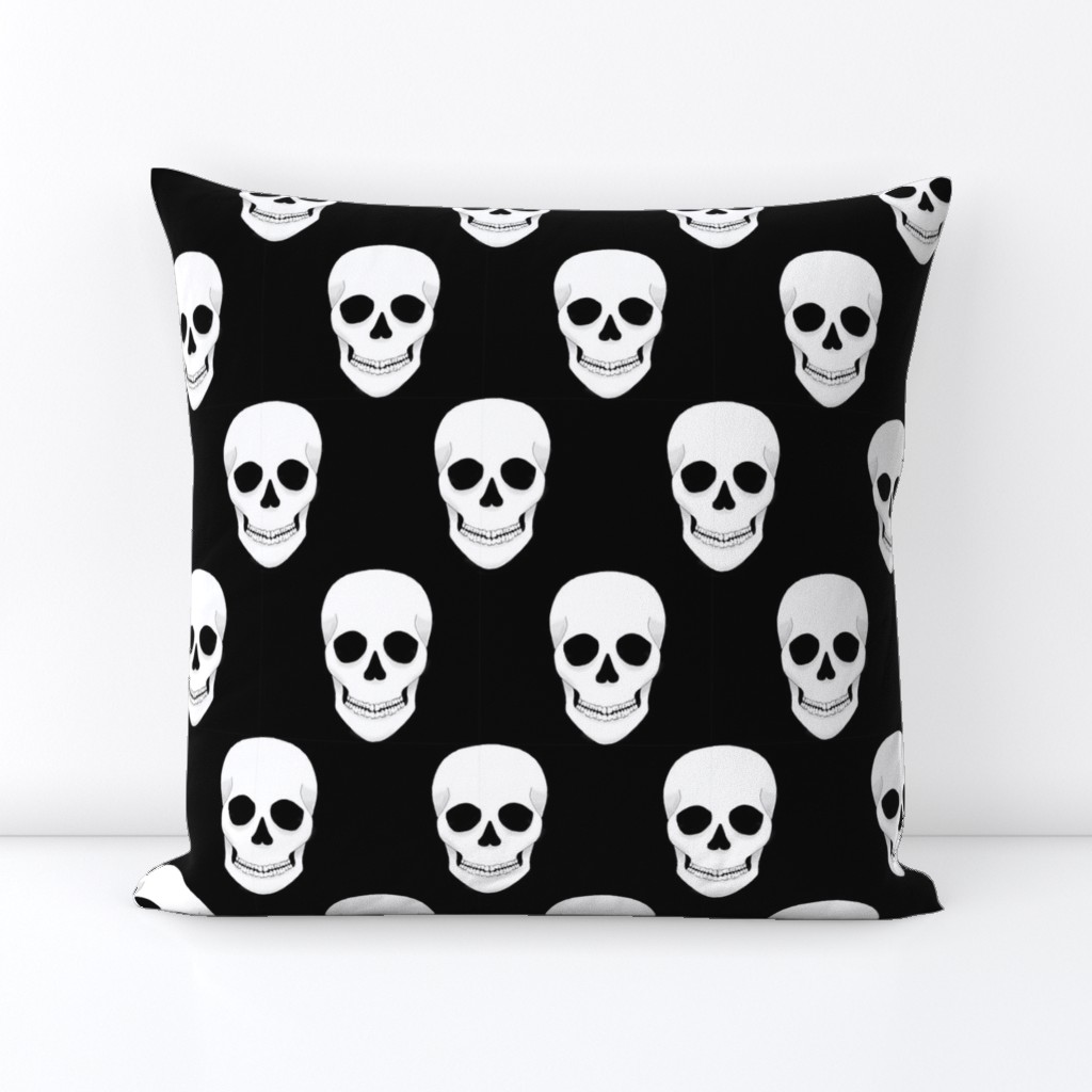 Black and white skulls