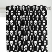 Black and white skulls