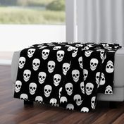 Black and white skulls