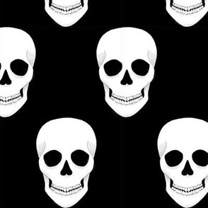 Black and white skulls