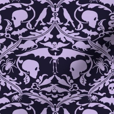 Skull Damask Purple