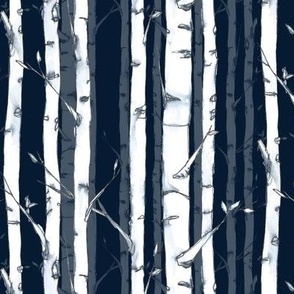Birch Tree - Navy