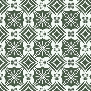 Green and White Checkerboard