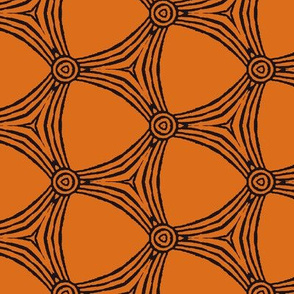 Geometric in Orange and Black