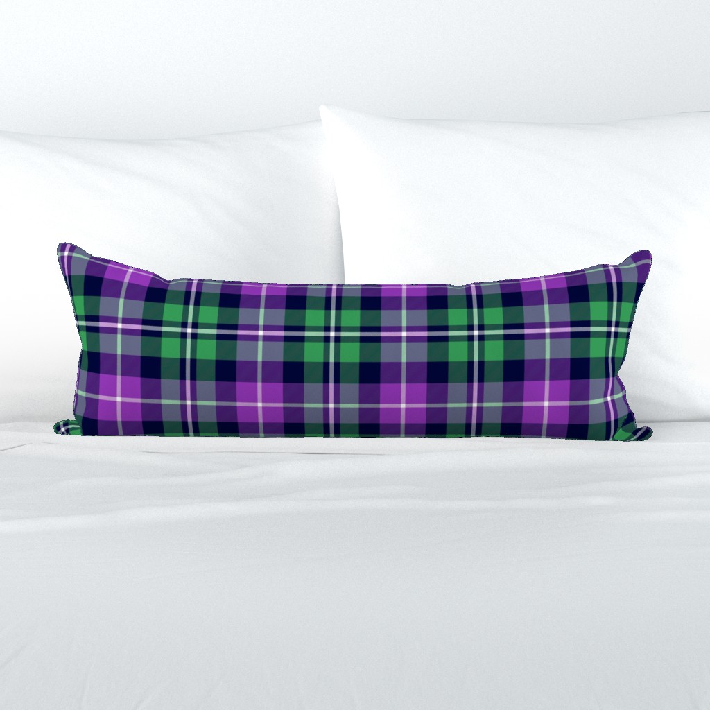 MacNeil tartan - 8" greyed green and purple