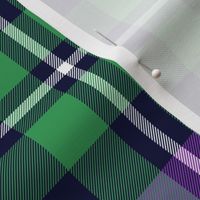 MacNeil tartan - 8" greyed green and purple