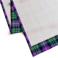 MacNeil tartan - 8" greyed green and purple