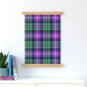 MacNeil tartan - 8" greyed green and purple