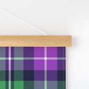 MacNeil tartan - 8" greyed green and purple