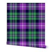 MacNeil tartan - 8" greyed green and purple