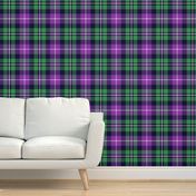 MacNeil tartan - 8" greyed green and purple