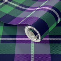 MacNeil tartan - 8" greyed green and purple