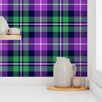 MacNeil tartan - 8" greyed green and purple