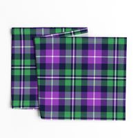 MacNeil tartan - 8" greyed green and purple