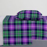MacNeil tartan - 8" greyed green and purple