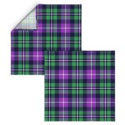 MacNeil tartan - 8" greyed green and purple