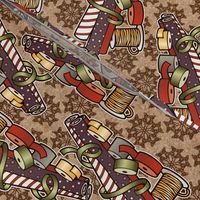 wrapping paper, vintage colors