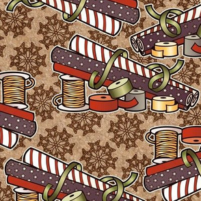 wrapping paper, vintage colors