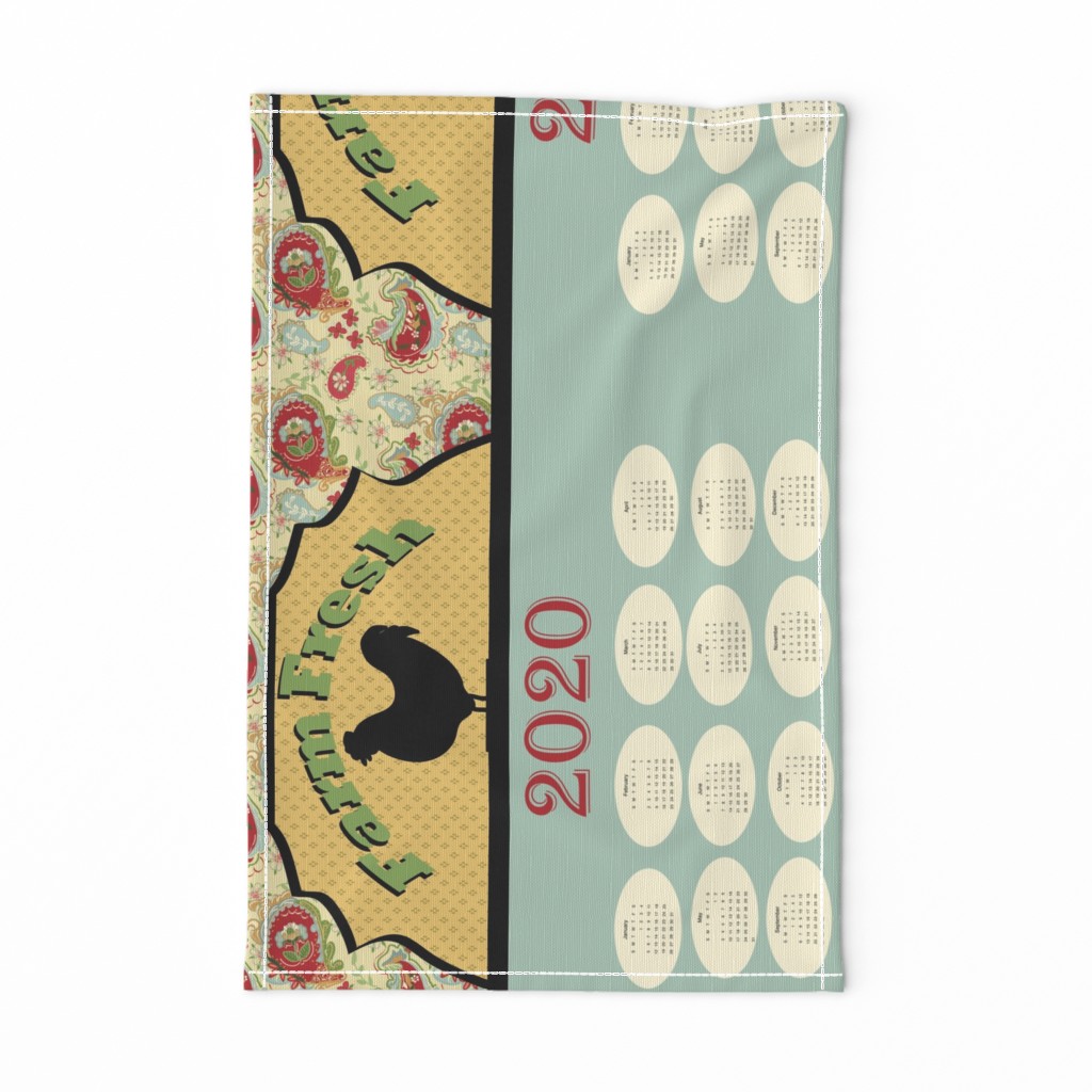 Farm Fresh Tea Towel 2020_calendar_horizonal