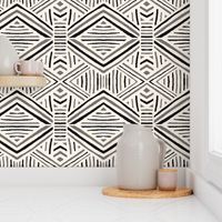 Tribal Geometric Black Gray