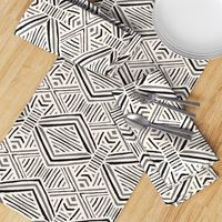 Tribal Geometric Black Gray