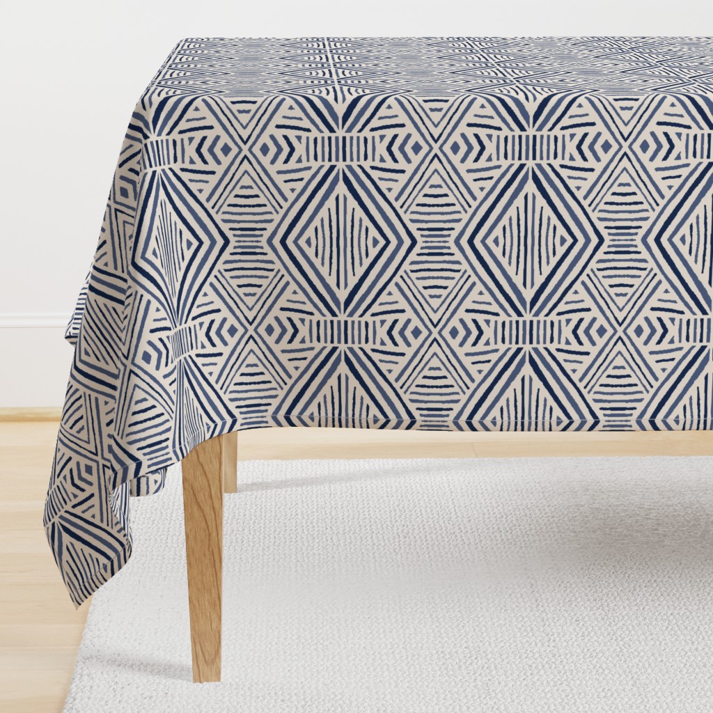 Tribal Geometric Navy