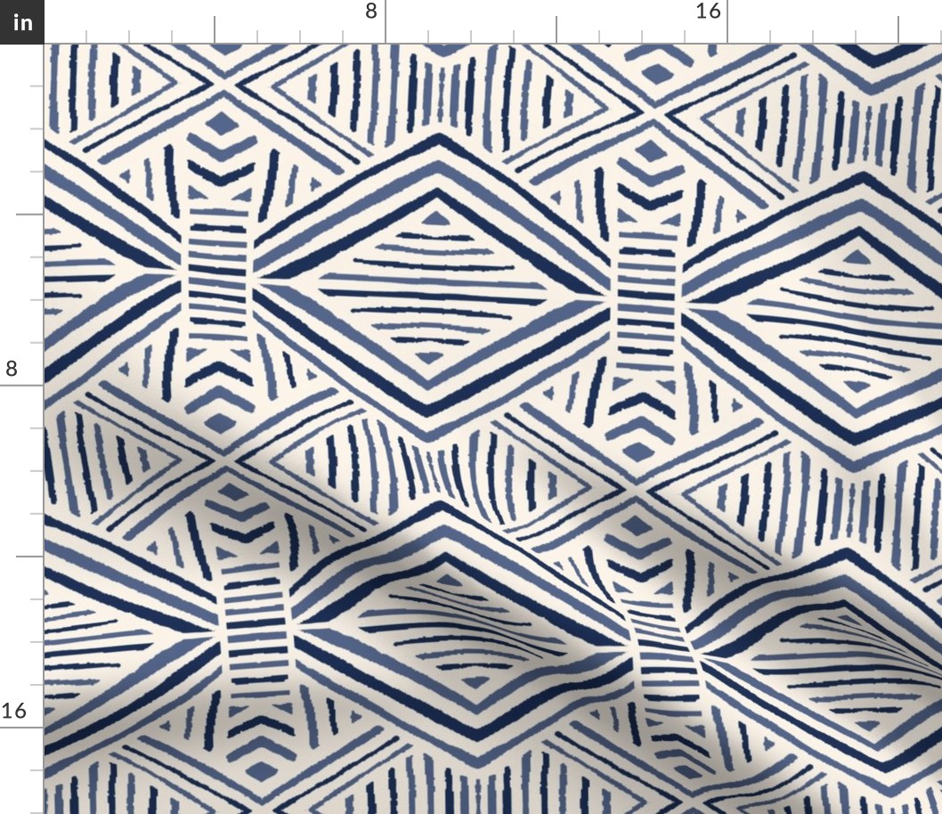 Tribal Geometric Navy