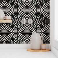 Tribal Geometric BW