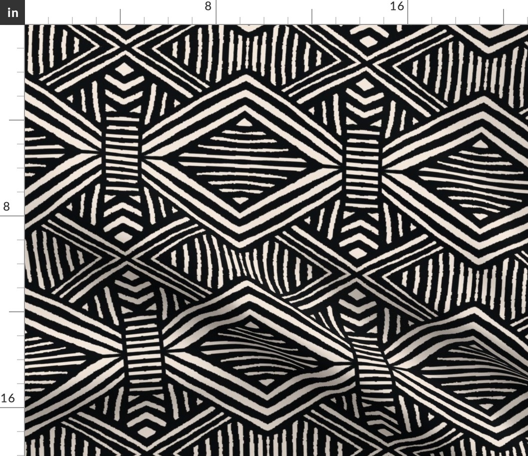 Tribal Geometric BW