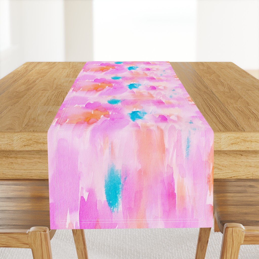 Hot Pink Watercolor Ikat