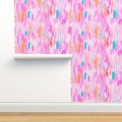 Hot Pink Watercolor Ikat