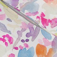 Abstract Watercolor Flower Field