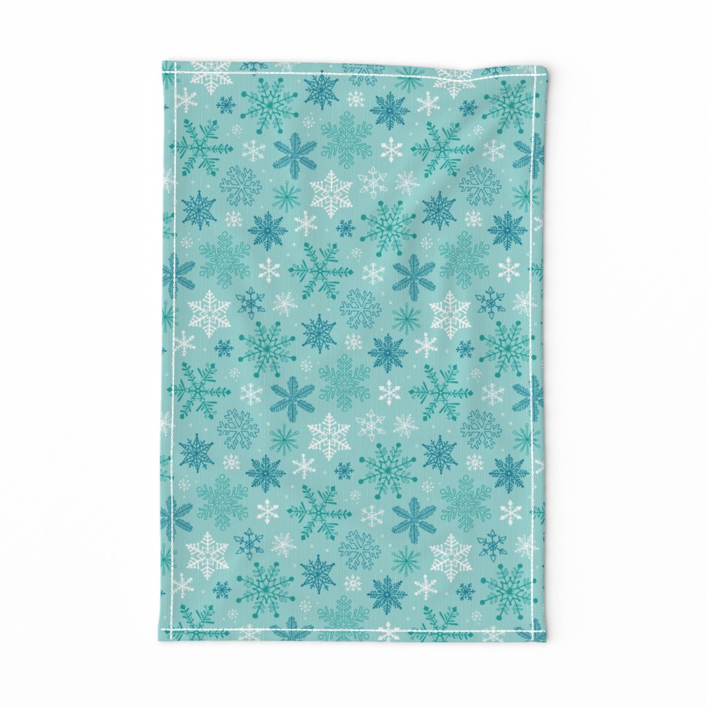 Snowflakes Christmas Blue Mint