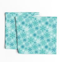 Snowflakes Christmas Blue Mint