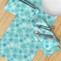 Snowflakes Christmas Blue Mint