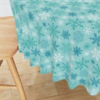 Snowflakes Christmas Blue Mint