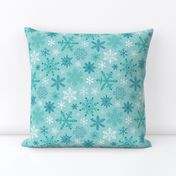 Snowflakes Christmas Blue Mint