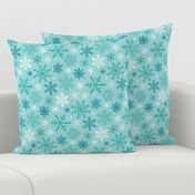 Snowflakes Christmas Blue Mint