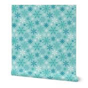 Snowflakes Christmas Blue Mint