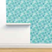 Snowflakes Christmas Blue Mint