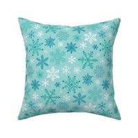 Snowflakes Christmas Blue Mint