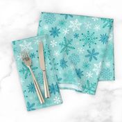 Snowflakes Christmas Blue Mint