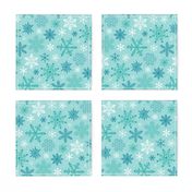 Snowflakes Christmas Blue Mint