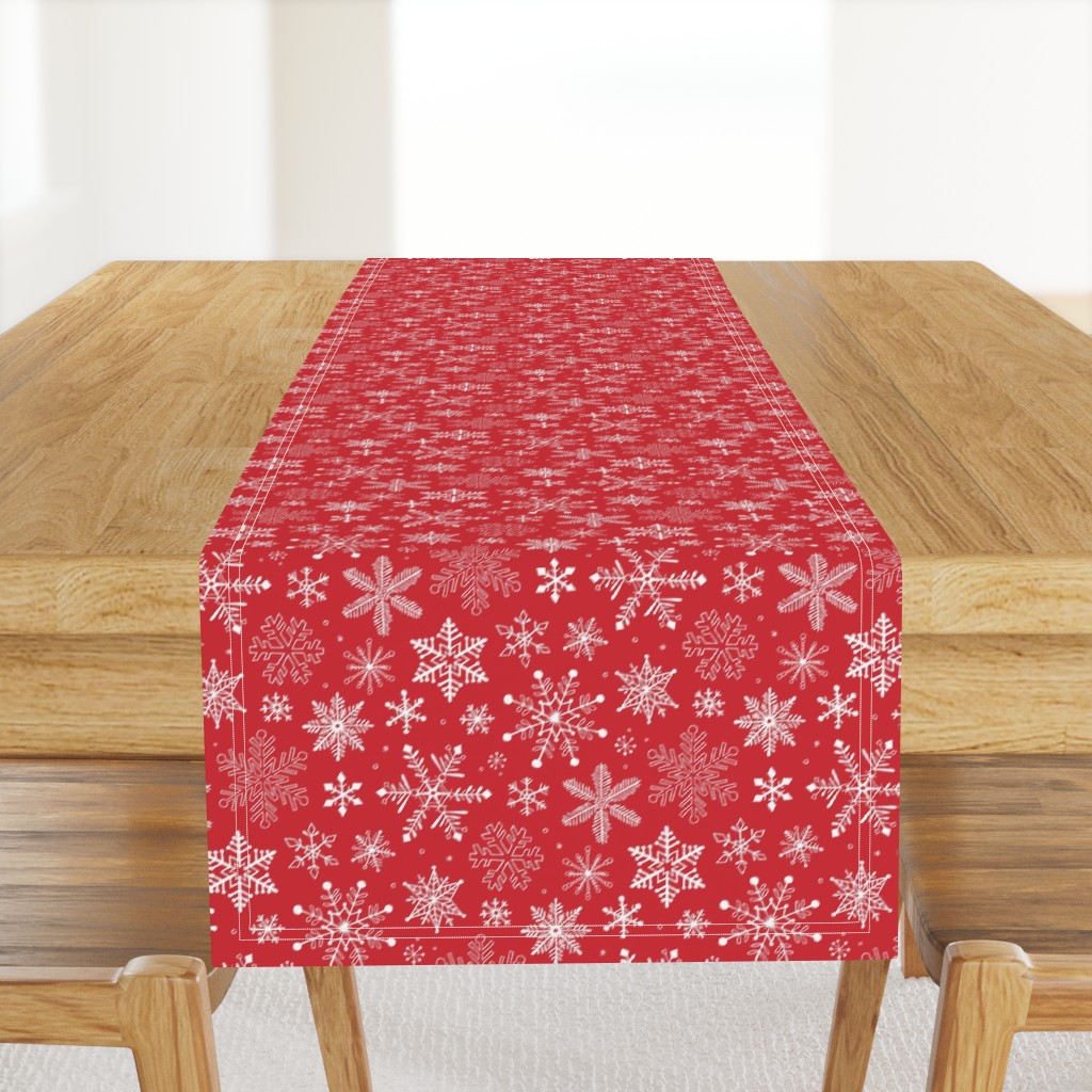 Snowflakes Christmas Holiday Red