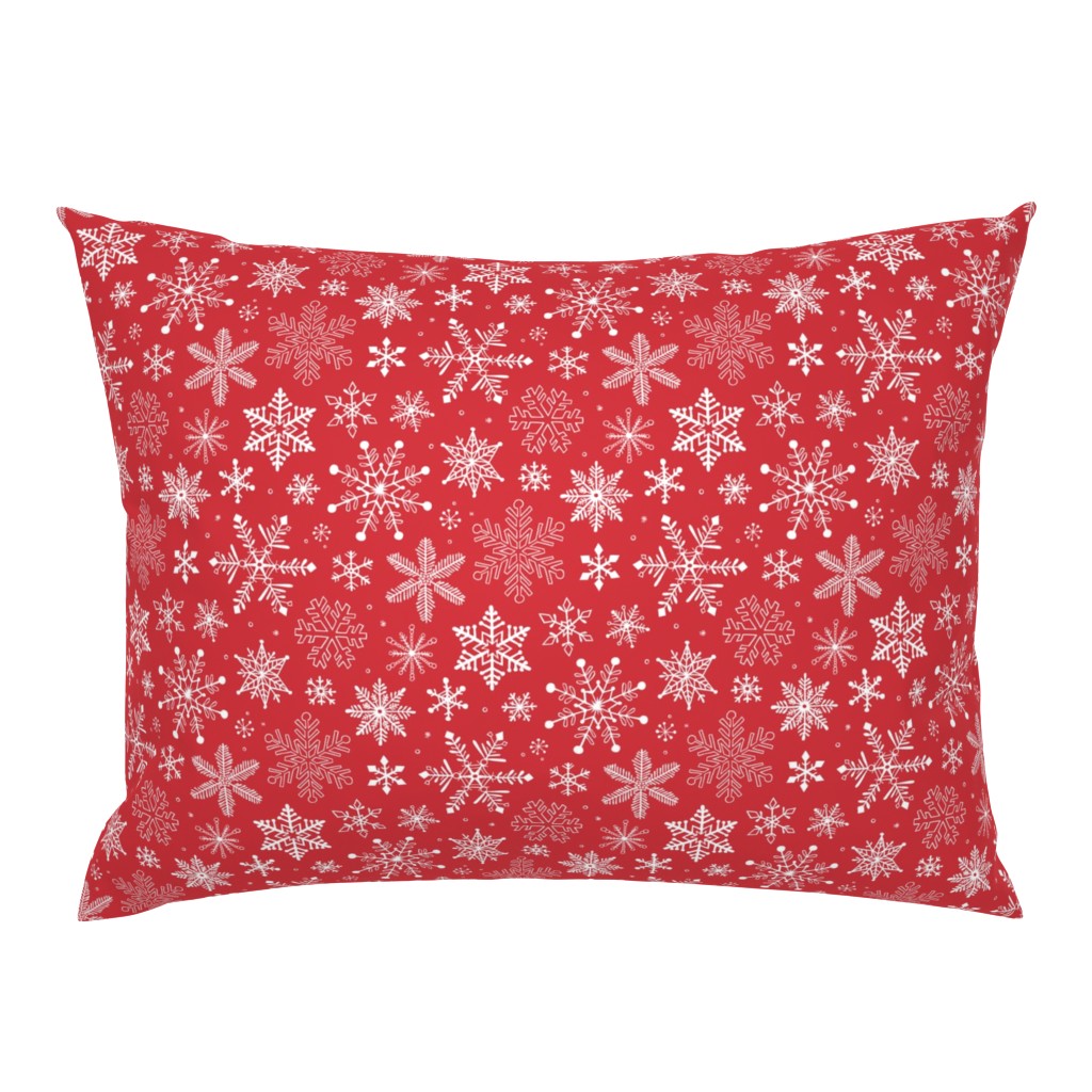 Snowflakes Christmas Holiday Red