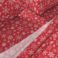 Snowflakes Christmas Holiday Red