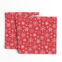 Snowflakes Christmas Holiday Red