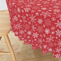 Snowflakes Christmas Holiday Red