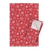 Snowflakes Christmas Holiday Red