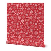 Snowflakes Christmas Holiday Red